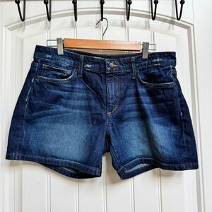 Joe’s Jeans Medium Wash Medium Rise Distressed Darla 4” denim Shorts. Size 30